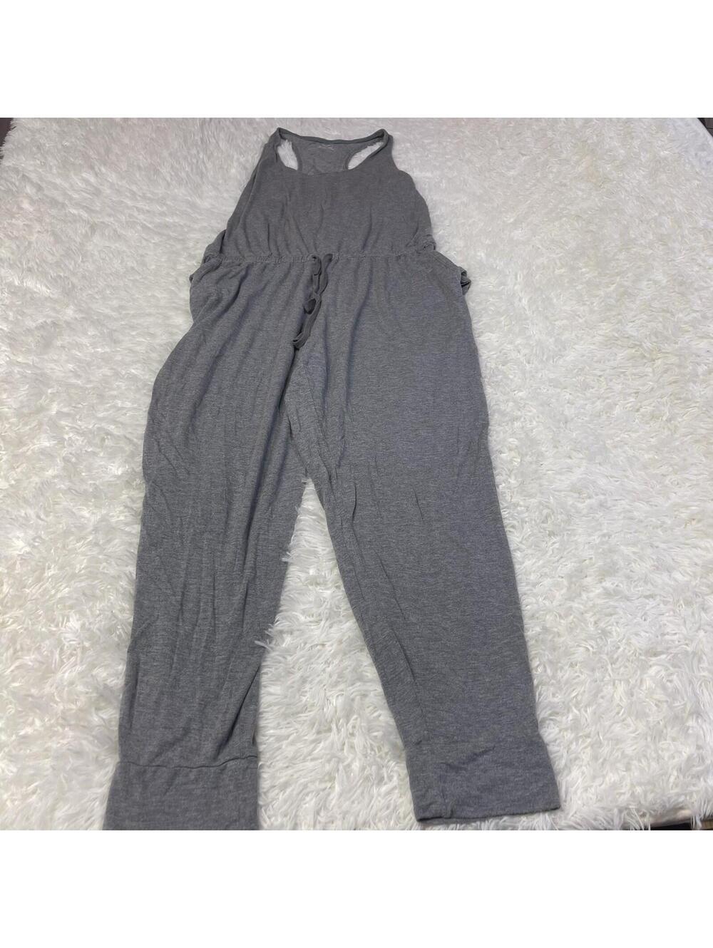 Aerie Jersey Knit One Piece Romper Jumpsuit Grey Sz Large